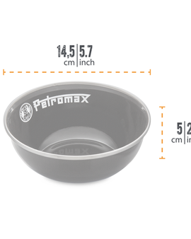 Petromax Enamel Bowls black 2 pieces