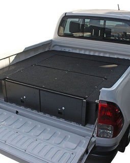 Make storing and organizing gear and valuables a no-brainer. These 2 lockable drawers with fitted deck and faceplates have been designed specifically for the Toyota Hilux Revo. Hide contents from prying eyes while creating more usable and easily accessible storage space in your vehicle.Engineered tough for both on and off-road travel.