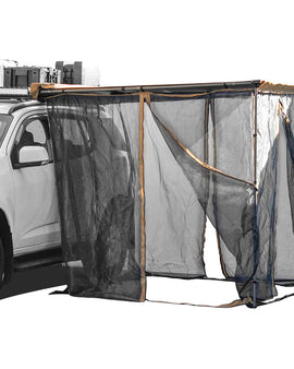 Create a mosquito free environment under your Easy-Out Awning / 2.5M by attaching these netted skirts to the rafter poles of your 2.5M awning.