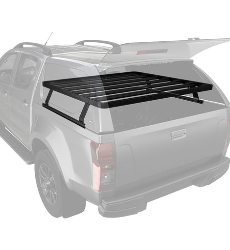 This kit creates a full size rack that sits above your Pickup truck bed. This Slimline II cargo carrying rack kit contains the Slimline II tray (1425mm x 1358mm), 2 Tracks, and 4 Pickup Truck Bed Universal Legs that fit into the Tracks.Drilling is required for installation. 