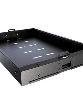 This slide out tray offers easy access to a fridge (52L and smaller) and/or other stored gear with a low profile, rigid design. Product Dimensions: 793mm (31.2'') L x 535mm (21.1'') W x 85mm (3.3'') H