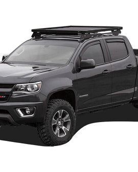 This 1358mm/53.5 long full-size Slimline II cargo roof rack kit contains the Slimline II Tray, Wind Deflector and 2 Foot Rails to mount the Slimline II Tray to your Chevrolet Colorado. Drilling is required for installation.