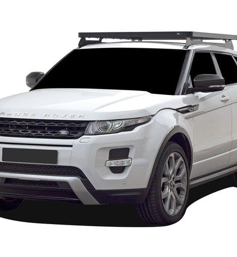 This 1560mm/61.4'' long full-size Slimline II cargo roof rack kit contains the Slimline II Tray, Wind Deflector and 2 Foot Rails to mount the Slimline II Tray to your Land Rover Range Rover Evoque. It easily installs using the existing factory mounting points. No drilling required. 