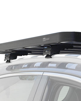 This 1358mm/53.5'' long full-size Slimline II cargo roof rack kit contains the Slimline II Tray, Wind Deflector and 2 pairs of Rail Grip Feet to mount the Slimline II Tray to the roof rails of your Volkswagen Touareg. This system installs easily with off-road tough feet that grip onto the existing factory/OEM roof rails. No drilling required.