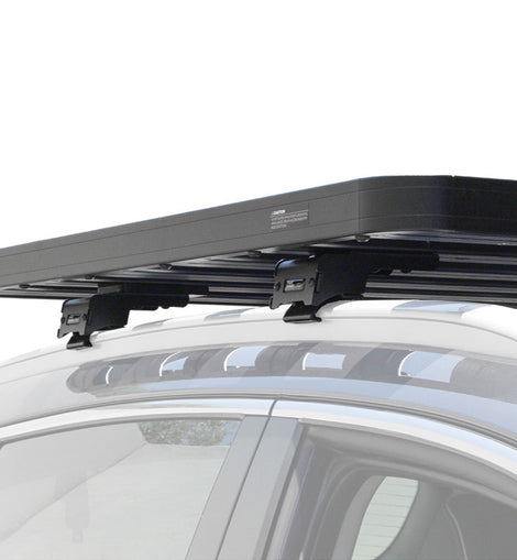 This 1358mm/53.5'' long full-size Slimline II cargo roof rack kit contains the Slimline II Tray, Wind Deflector and 2 pairs of Rail Grip Feet to mount the Slimline II Tray to the roof rails of your Volkswagen Touareg. This system installs easily with off-road tough feet that grip onto the existing factory/OEM roof rails. No drilling required.