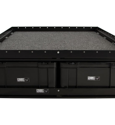 This 6 Cub Pack Drawer with Combo Sliding Top provides a comprehensive and practical storage solution. Easily transport stored items between a vehicle and the campsite, garage, store, etc. including easy access to coolers, fridges, gear boxes and more. Sliding top makes it easy to get into those hard to reach places in the trunk/ load bed. Engineered tough for both on and off-road conditions.Product Dimensions: 969mm (38.1'') L x 940mm (37'') W x 350mm (13.8'') H