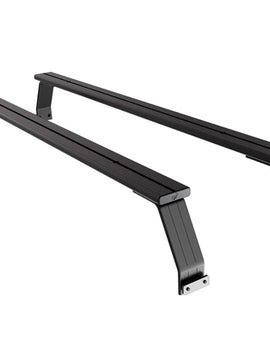 This Load Bar Kit contains a pair of 1425mm wide Front Runner Load Bars, 2 pair of Front Runner Load Bed Legs, and all the hardware necessary to mount to the factory bed rails in Tacomas 2005+ 