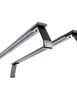 This Load Bar Kit contains a pair of 1425mm wide Front Runner Load Bars, 2 pair of Front Runner Load Bed Legs, and all the hardware necessary to mount to the factory bed rails in Tacomas 2005+ 