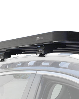 This 1156mm/45.5'' long full-size Slimline II cargo roof rack kit contains the Slimline II Tray, Wind Deflector and 2 pairs of Rail Grip Feet to mount the Slimline II Tray to the roof rails of your Hyundai Tucson (TL). This system installs easily with off-road tough feet that grip onto the existing factory/OEM roof rails. No drilling required.