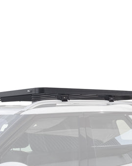 This 1358mm/53.5'' long full-size Slimline II cargo roof rack kit contains the Slimline II Tray, Wind Deflector and 3 pairs of Rail Grip Feet to mount the Slimline II Tray to the roof rails of your Range Rover (L405). This system installs easily with off-road tough feet that grip onto the existing factory/OEM roof rails. No drilling required.