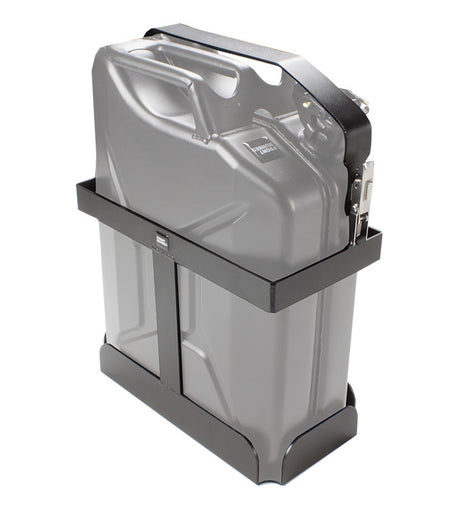 This Vertical Jerry Can Holder offers a smart no rattle no wear solution. Transport much needed fuel on any adventure or the path less traveled.