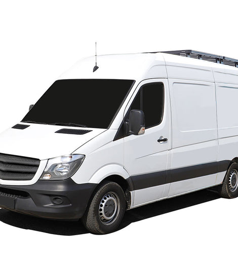 This 2312mm/91'' long, 1/2 Slimline II cargo carrying roof rack kit for the Mercedes Benz Sprinter (2006+) contains 2 Slimline II Trays, Wind Deflector, Track set and 12 mounting Feet (6 per rack). Drilling is required for installation. Fits the ''Tall Roof'' option only. Will not fit the ''Standard/Low Roof''.