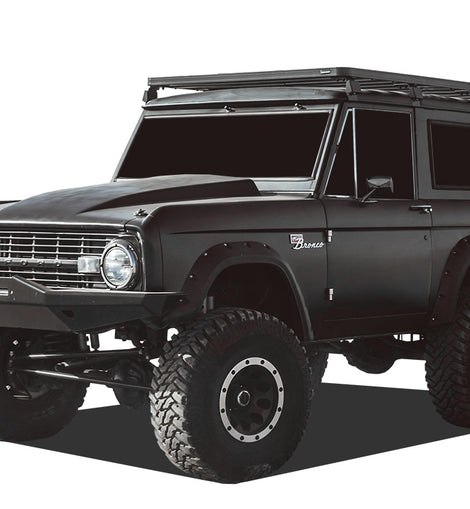 This 1964mm/77.3'' long, full-size, Slimline II cargo carrying roof rack kit for your Ford Bronco contains Slimline II Tray and Wind Deflector, as well as 8 Gutter Mount Legs for mounting the Tray to the vehicle. Installs easily with no drilling required.