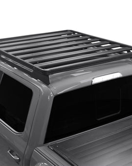 This 1560mm/61.4'' long full-size Slimline II cargo roof rack kit contains the Slimline II Tray, Wind Deflector and 2 Foot Rails to mount the Slimline II Tray to your Ford F150 Crew Cab. Drilling is required for installation.