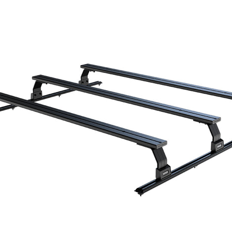 Guarantee all your gear arrives safely without compromising precious cargo space in your Ford F150 5.5' Super Crew with these three low-profile, powder coated aluminum Load Bars.
