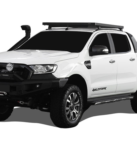 This 1156mm/45.5'' long full-size Slimline II cargo carrying roof rack kit for the Ford DC (2012+) contains Slimline II Tray, Wind Deflector, 2 Tracks and 4 Feet. Drilling is required for installation.