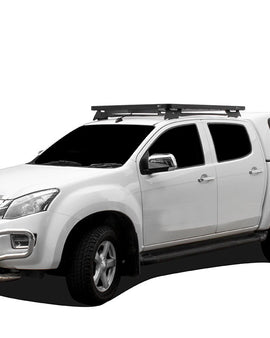 This 1358mm/53.5'' long full-size Slimline II cargo roof rack kit contains the Slimline II Tray, Wind Deflector and 2 Foot Rails to mount the Slimline II Tray to your Isuzu Double Cab. No drilling required.
