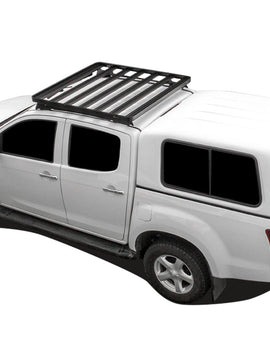 This 1358mm/53.5'' long full-size Slimline II cargo roof rack kit contains the Slimline II Tray, Wind Deflector and 2 Foot Rails to mount the Slimline II Tray to your Isuzu Double Cab. No drilling required.