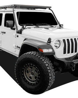 This Slimline II rack kit contains all the components needed to mount the Slimline II cargo carrying rack to a Jeep Gladiator JT including the Slimline II Tray (1425mm x 1560mm), the Jeep Extreme Mounting System and a Wind Deflector. This rugged, sophisticated, high performance, nearly indestructible rack system allows you to quickly remove the Freedom Panels and works with the hardtop roof on or with no roof at all.