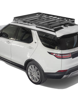 This 1762mm/69.4'' long, full-size Slimline II cargo roof rack kit contains the Slimline II Tray, Wind Deflector and 4 Foot Rails to mount the Slimline II Tray to your All-New Discovery (L462). It easily installs using the existing factory mounting points. No drilling required. Compatible with ''shark fin'' antenna.NOTE: Land Rover Roof Rails are required for fitment.