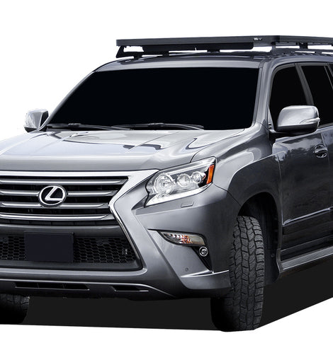This 1964mm/77.3''long full-size Slimline II cargo roof rack kit contains the Slimline II Tray, Wind Deflector and 2 Foot Rails to mount the Slimline II Tray to your Lexus GX460. Easily installs using the existing factory mounting points. No drilling required.