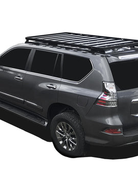 This 1964mm/77.3''long full-size Slimline II cargo roof rack kit contains the Slimline II Tray, Wind Deflector and 2 Foot Rails to mount the Slimline II Tray to your Lexus GX460. Easily installs using the existing factory mounting points. No drilling required.