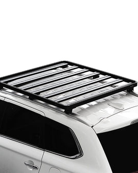 This 1358mm/53.5'' long full-size Slimline II cargo roof rack kit contains the Slimline II Tray, Wind Deflector and 3 pairs of Rail Grip Feet to mount the Slimline II Tray to the roof rails of your Mitsubishi Outlander (PHEV). This system installs easily with off-road tough feet that grip onto the existing factory/OEM roof rails. No drilling required.