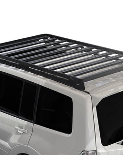 This 2166mm/85.3'' long full-size Slimline II cargo roof rack kit contains the Slimline II Tray, Wind Deflector and 2 Foot Rails to mount the Slimline II Tray to your Mitsubishi Pajero CK/BK LWB. It easily installs using the existing factory mounting points. No drilling required.