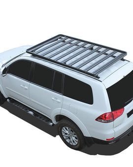 This 1762mm/69.4'' long full-size Slimline II cargo carrying roof rack kit for the Mitsubishi Pajero Sport contains Slimline II Tray, Wind Deflector, 2 Tracks and 6 Feet. This taller kit has space for mounting the Front Runner tables or other compatible accessories under the rack. Drilling may be required for installation.