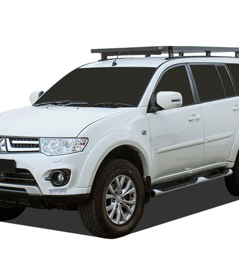This 1762mm/69.4'' long full-size Slimline II cargo carrying roof rack kit for the Mitsubishi Pajero Sport (2008-2015) contains Slimline II Tray, Wind Deflector, 2 Tracks and 6 Feet. Drilling may be required for installation. 