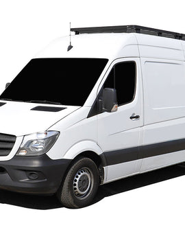 This 3120mm/122.8'' long, full-size, Slimline II cargo carrying roof rack kit for the Mercedes Benz Sprinter (2006+) contains 2 Slimline II Trays, Wind Deflector, Track set and 12 mounting Feet. Drilling is required for installation. Fits the ''Tall Roof'' option only. Will not fit the ''Standard/Low Roof''.
