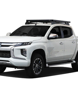 This 1358mm/53.5'' long full-size Slimline II cargo roof rack kit contains the Slimline II Tray, Wind Deflector and 2 Foot Rails to mount the Slimline II Tray to your Mitsubishi Triton Double Cab. It easily installs using the existing factory mounting points. No drilling required.