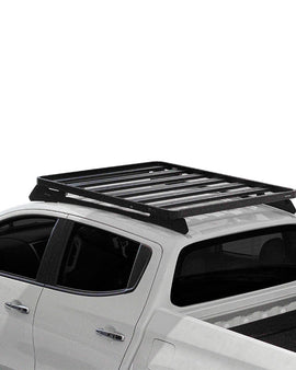 This 1358mm/53.5'' long full-size Slimline II cargo roof rack kit contains the Slimline II Tray, Wind Deflector and 2 Foot Rails to mount the Slimline II Tray to your Mitsubishi Triton Double Cab. It easily installs using the existing factory mounting points. No drilling required.