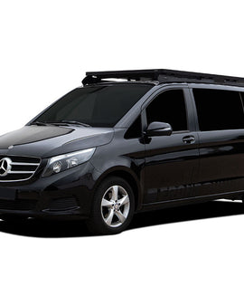This 2772mm/109.1'' long, full-size, Slimline II cargo roof rack kit contains the Slimline II Tray, Wind Deflector and 2 Foot Rails to mount the Slimline II Tray to your Mercedes Benz V-Class. Easily installs using the existing factory mounting points. No drilling required.NOTE: This kit is only suitable for the long wheel base 3200mm/125.98'' (Vehicle Length: 5140mm/202.36'')