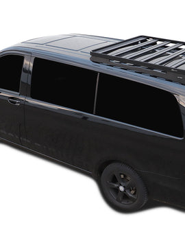 This 1358mm/ 53.5'' long, 1/2 size, Slimline II cargo carrying roof rack kit contains a Slimline II Tray, Wind Deflector, and 2 foot rails to mount the Slimline II Tray to your Mercedes Benz V-Class. Easily installs using the existing factory mounting points. No drilling required.NOTE: This kit is only suitable for the long wheel base 3200mm/125.98'' (Vehicle Length: 5140mm/202.36'')