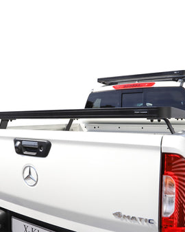 This kit creates a full-size rack that sits above your Mercedes X-Class’s (2017 + w/ OEM bed rails) load bed. This Slimline II cargo carrying rack kit contains the Slimline II tray (1475mm x 1560mm) and 4 Pickup Truck Bed Universal Legs that fit into the existing factory/OEM bed tracks. No drilling required.