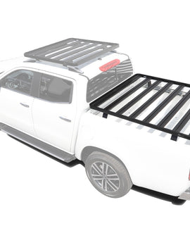 This kit creates a full-size rack that sits above your Mercedes X-Class’s (2017 + w/ OEM bed rails) load bed. This Slimline II cargo carrying rack kit contains the Slimline II tray (1475mm x 1560mm) and 4 Pickup Truck Bed Universal Legs that fit into the existing factory/OEM bed tracks. No drilling required.