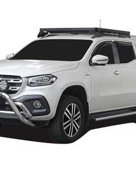 This 1358mm/53.5 long full-size Slimline II cargo roof rack kit contains the Slimline II Tray, Wind Deflector and 2 Foot Rails to mount the Slimline II Tray to your 2017+ Mercedes X-Class. Drilling is required for installation.