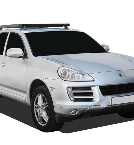 This 1358mm/53.5'' long full-size Slimline II cargo carrying roof rack kit for the Porsche Cayenne contains Slimline II Tray, Wind Deflector and 4 Feet. Installs easily to factory/OEM tracks with no drilling required.