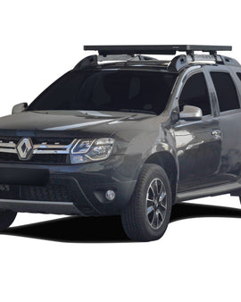 This 1358mm/53.5” long, full-size, Slimline II cargo roof rack kit contains the Slimline II Tray, Wind Deflector and 2 pairs of Grab-On Feet to mount the Slimline II Tray to the roof rails of your Renault Duster. This system installs easily with off-road tough feet that grab on to the existing factory/OEM roof rails. No drilling required.