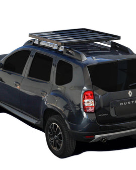 This 1358mm/53.5” long, full-size, Slimline II cargo roof rack kit contains the Slimline II Tray, Wind Deflector and 2 pairs of Grab-On Feet to mount the Slimline II Tray to the roof rails of your Renault Duster. This system installs easily with off-road tough feet that grab on to the existing factory/OEM roof rails. No drilling required.