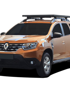 This 1358mm/53.5” long, full-size, Slimline II cargo roof rack kit contains the Slimline II Tray, Wind Deflector and 2 pairs of Grab-On Feet to mount the Slimline II Tray to the roof rails of your Renault Duster. This system installs easily with off-road tough feet that grab on to the existing factory/OEM roof rails. No drilling required.