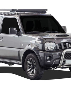 This 1358mm/53.5'' long full-size Slimline II cargo roof rack kit contains the Slimline II Tray, Wind Deflector and 2 Foot Rails to mount the Slimline II Tray to your Suzuki Jimny. It easily installs using the existing factory mounting points. No drilling required.