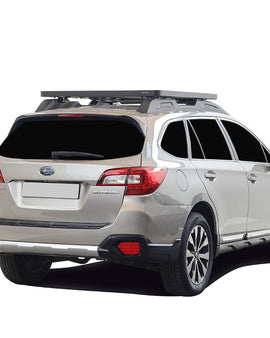 This 1156mm/45.5'' long, full-size, Slimline II cargo carrying roof rack kit for the Subaru Outback contains Slimline II Tray, Wind Deflector and 4 Feet. Installs easily to factory mounting points with no drilling required.