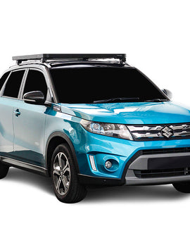 This 1156mm/45.5 long, full-size, Slimline II cargo roof rack kit contains the Slimline II Tray, Wind Deflector and 2 pairs of Rail Grip Feet to mount the Slimline II Tray to the roof rails of your Suzuki Vitara, including the 2018 facelift. This system installs easily with off-road tough feet that grip onto the existing factory/OEM roof rails. No drilling required.*Note: This Rack Kit only fits certain models.