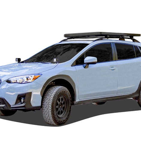 This 1358mm/53.5” long, full-size, Slimline II cargo roof rack kit contains the Slimline II Tray, Wind Deflector and 2 pairs of Grab-On Feet to mount the Slimline II Tray to the roof rails of your Subaru XV Crosstrek. This system installs easily with off-road tough feet that grab on to the existing factory/OEM roof rails. No drilling required.