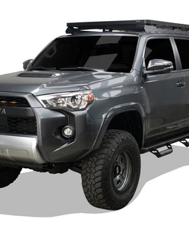 This 2166mm/85.3 long full-size Slimline II cargo roof rack kit contains the Slimline II Tray, Wind Deflector and a set of Foot Rails to mount the Slimline II Tray to the 5th Gen 4Runner. It easily installed using the 8 existing factory mounting points. Drilling is required to secure the front Foot Rails.