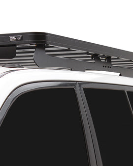 This 2166mm/85.3'' long full-size Slimline II cargo roof rack kit contains the Slimline II Tray, Wind Deflector and 2 Foot Rails to mount the Slimline II Tray to your Toyota Land Cruiser 200 or Lexus LX570. It easily installs using the existing factory mounting points. No drilling required.