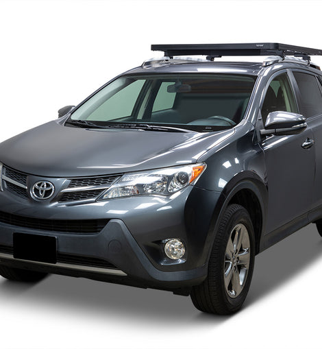 This 1358mm/53.5 long, full-size, Slimline II cargo roof rack kit contains the Slimline II Tray, Wind Deflector and 2 pairs of Grab-On Feet to mount the Slimline II Tray to the roof rails of your Toyota Rav4. This system installs easily with off-road tough feet that grab on to the existing factory/OEM roof rails. No drilling required.
