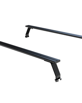 Transport all your adventure gear safely over the bed of your Toyota Tundra Crew Max with this pair of strong, sleek, low-profile Pickup Bed Load Bars.
